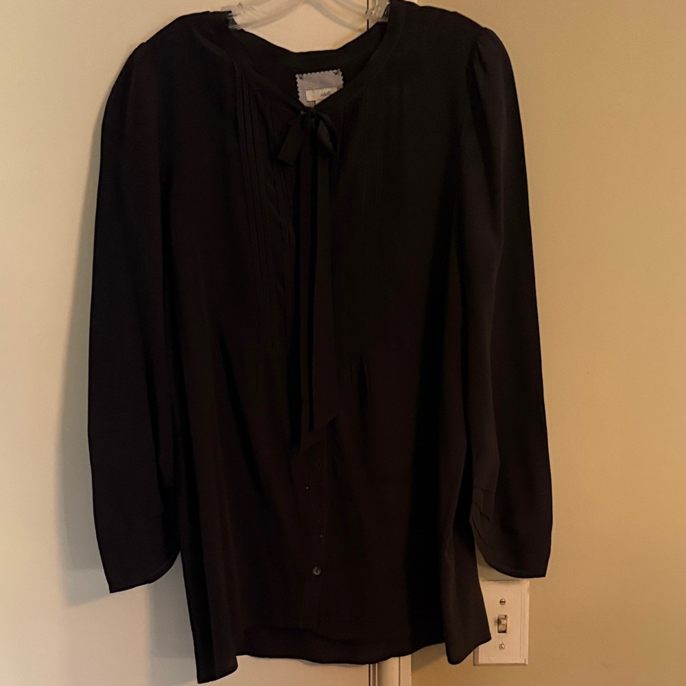 Odille Classic Black Long Sleeve Blouse